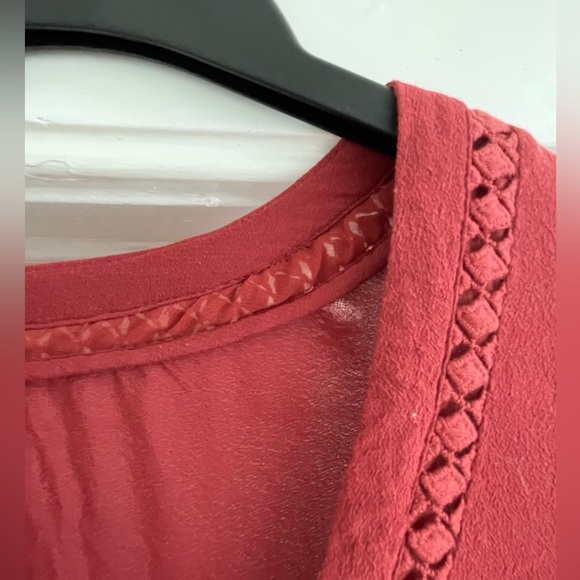 Daniel Rainn Women's Size 2X Dusty Rose Peplum Blouse - Picture 3 of 6